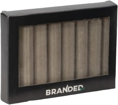 Branded By | Dinerkaarsen 12 cm | Taupe | 8 stuks | 5 branduren