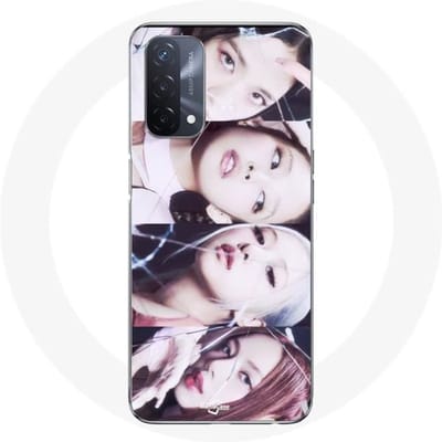 Oppo A93 5G hoesje zwartroze groep lisa jennie jisoo roze