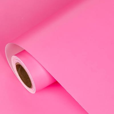 Inpakpapier Rol - Cadeaupapier - Feestelijke Geschenkverpakking - Levendige Fluorescerende Kleur - 47cm Breed - Neon Roze