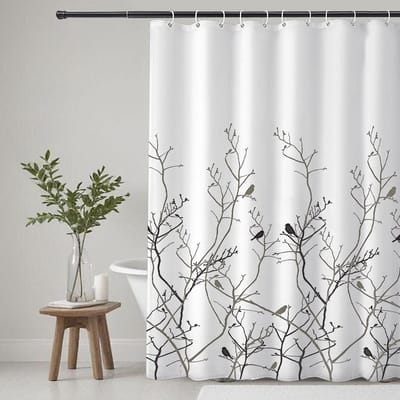 Dailygoods- Douchegordijn Waterdicht - Douchegordijn 180x180 - Douchegordijn Wasbaar - Douchegordijn Ringen - Douchegordijn Anti Schimmel - Inclusief 12 Ringen - Badgordijn