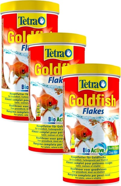 Tetra Visvoer Goldfish Vlokken - Vissenvoer - 3 x 1 l