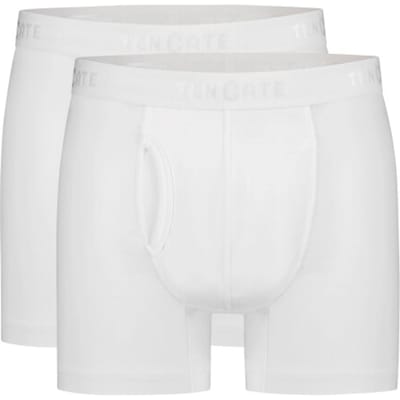 Ten Cate Basics shorts met gulp wit 2-pack voor Heren | Maat S