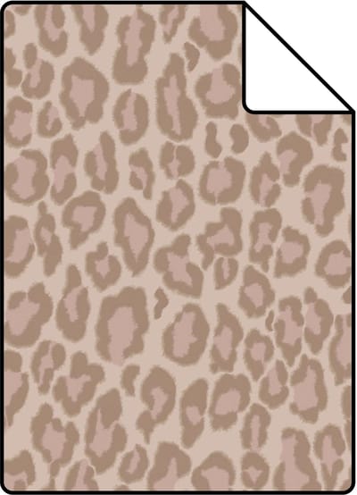 Proefstaal ESTAhome behang panterprint beige en roze - 26.5 x 21 cm - 132204-S
