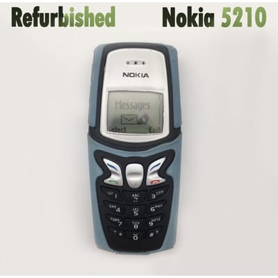 Gereviseerde Nokia ontgrendelde originele Nokia 5210 feature phone mobiele telefoon 1 Battery 1 Charger blauw