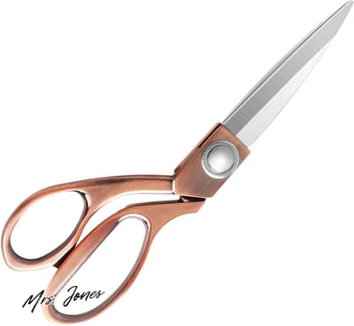Mrs. Jones Heavy Duty Naaischaar 8 inch - Professionele Roestvrij Staal Koper Kleermakerij Kunstenaars. .