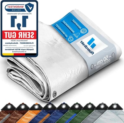 Afdekzeil - Zeildoek beschermhoes - Tuin en outdoor - Waterdicht en scheurbestendig - 8x10 meter - Wit