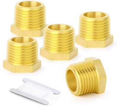 Dailygoods- Reducer Messing - 3/8" BSP Vrouwelijk naar 1/2" BSP Man - Hex Bus - Schroefdraad Pijp - Hoge Temperatuur Taaiheid - Gladde Draden - Buisfitting