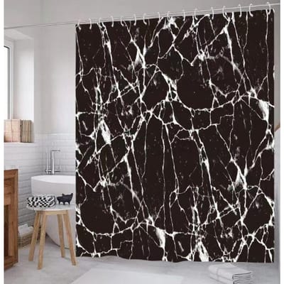 Floraweg Douchegordijn,Shower Curtain,badgordijn,badkamergordijn,Marmer-topkwaliteit - digitale printen -Anti Schimmel - Inclusief 12 ringen -met 12 stuks douchegordijnhaken – Waterdicht -Wasbaar- Polyester - 180x200 cm