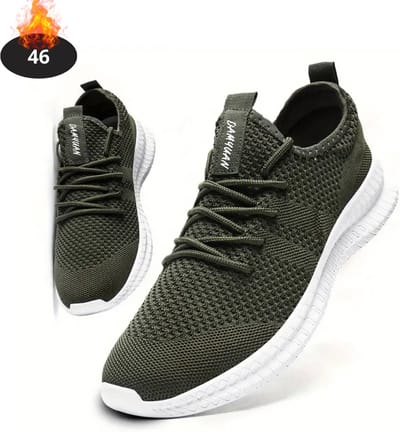 Livano Schoenen Heren - Sneakers - Comfortabel - Sportief - Casual - Volwassen - Legergroen - Maat 46