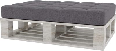 Palletkussens Zitkussen - Bank Kussen - Terras Comfort - Vormvast PU-schuim - 120x60 cm - Donkergrijs