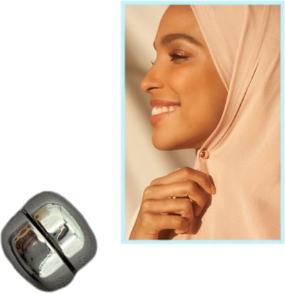 Hoofddoek Magneet - Magneetbroche - Magnetische Broche - Magneet Broche - Sjaal - Hijab - Abaya - 12mm - Zilver