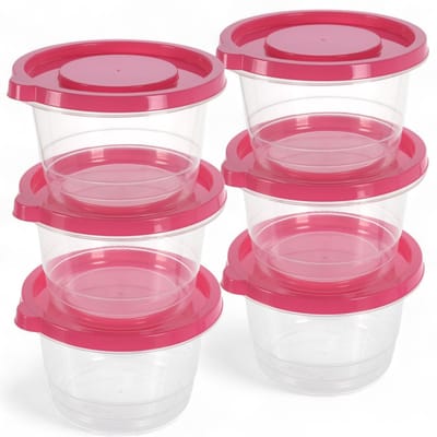 Dailygoods- Vershouddozen Set - 6-delig - BPA-vrij - Stapelbaar - Magnetronbestendig - Luchtdicht - 1230 ml - Opbergdozen