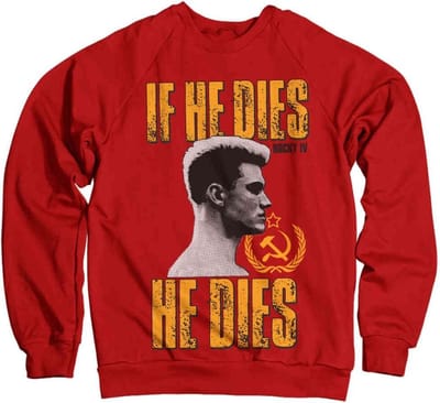Rocky Sweater/trui -S- If He Dies, He Dies Rood