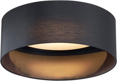 QAZQA sue - LED Plafondlamp - 1 lichts - Ø 40 cm - Zwart - Woonkamer | Slaapkamer | Keuken
