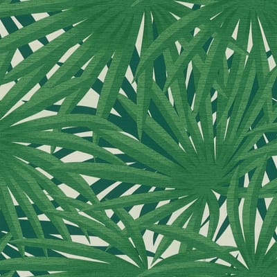 Bloemen behang Profhome 378613-GU vliesbehang glad met bloemen patroon mat groen wit 5,33 m2