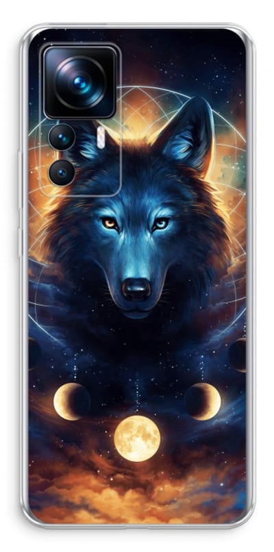 Case Company® - Hoesje geschikt voor Xiaomi 12T Pro hoesje - Wolf Dreamcatcher - Soft Cover Telefoonhoesje - Bescherming aan alle Kanten en Schermrand