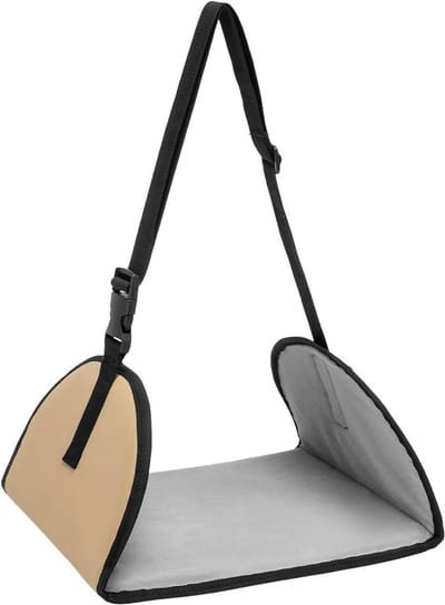 Vliegtuig voethangmat - Voetensteun beencomfort - Ontspannen reizen - Verstelbare lengte - 30 x 25 x 3 cm - Zwart