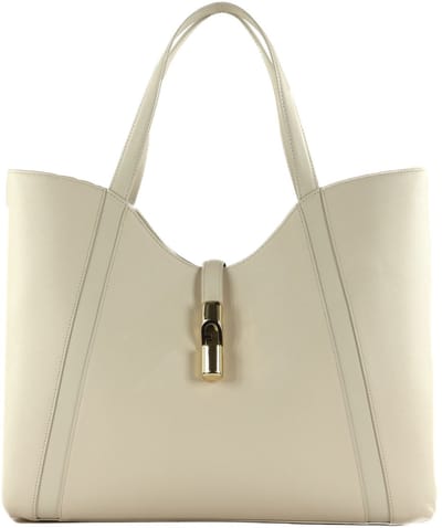 FURLA Leren Shopper Schoudertas Goccia Hobo Panna Crème