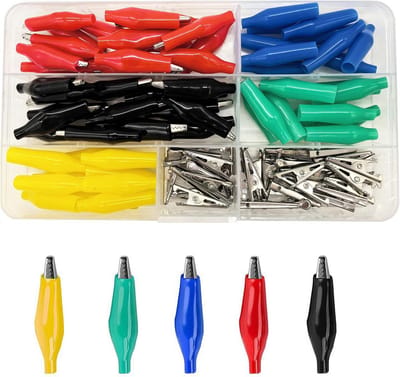 Krokodillenklemmen Sets - Test Clips - Circuit Verbinding - Beschermende Isolatie - 50 Stuks - Multicolor