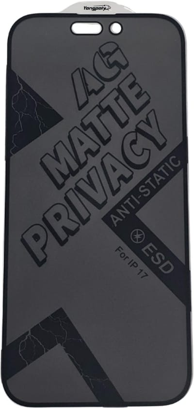 Mobile5 - Privacy Glas Screenprotector voor iPhone 17 - Mat Privacy - Anti Reflectie - Kras en Valbestendig - Volledig schermvullend - Zwart omlijnd