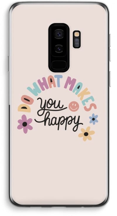 Case Company® - Hoesje geschikt voor Samsung Galaxy S9 Plus hoesje - Happy days - Soft Cover Telefoonhoesje - Bescherming aan alle Kanten en Schermrand
