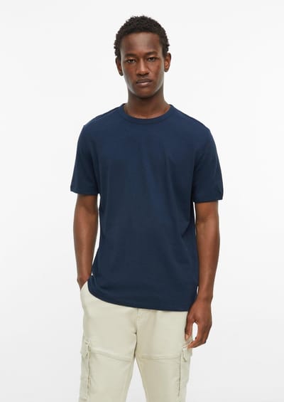 s.Oliver - male - Lichtgewicht T-shirt met seersuckerstructuur