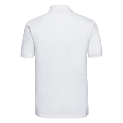Russell Heren Klassiek Katoenen Polo Shirt (Wit)