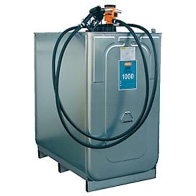 Diesel-tanksysteem CEMO met UNI-tank, TW-koppeling, 230 V elektrische pomp, 50 l/min, B 1660 x D 1570 x H 1590 mm, 2 tanks à 1000 l