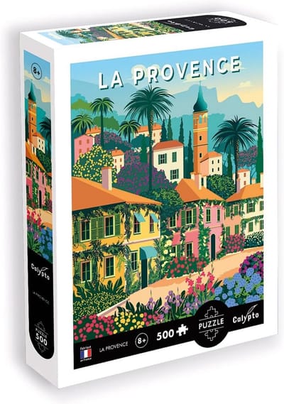 Calypto 3907310 Provence, 500 Teile Puzzle mit Soft-Touch, farbenfrohes Puzzlemotiv mit samtiger Oberfläche inkl. Puzzleposter, für Erwachsene und Kinder ab 8 Jahren, Nachauflage