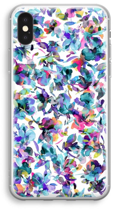 Case Company® - Hoesje geschikt voor iPhone XS hoesje - Hibiscus Flowers - Soft Cover Telefoonhoesje - Bescherming aan alle Kanten en Schermrand