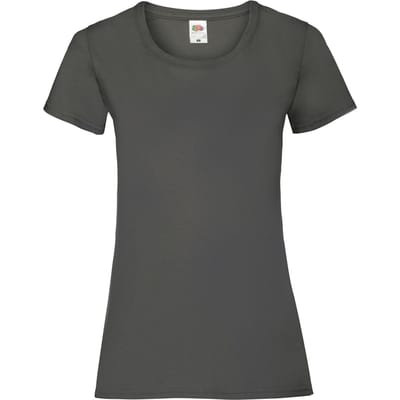 Fruit of the Loom Dames/Dames Valueweight T-Shirt (Licht Grafiet Solid)