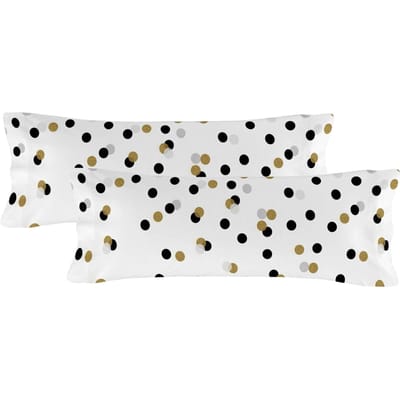 Set van 2 kussenslopen Golden Dots | Blanc