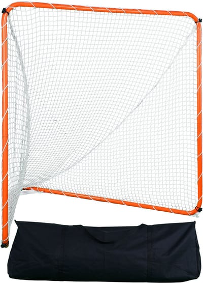 Lacrosse-Doel, 6' X 6' Lacrosse-Net met Stalen Frame, Draagbaar Trainingsapparaat voor In De Tuin, Snel Op Te Zetten met Draagtas, Duurzaam voor Training Van Jongeren En Volwassenen