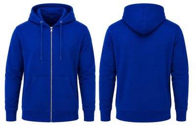 Vest Heren met Rits Blauw - Vest met Capuchon - Voor Wandelen, Reizen & Dagelijks Gebruik - Maat L