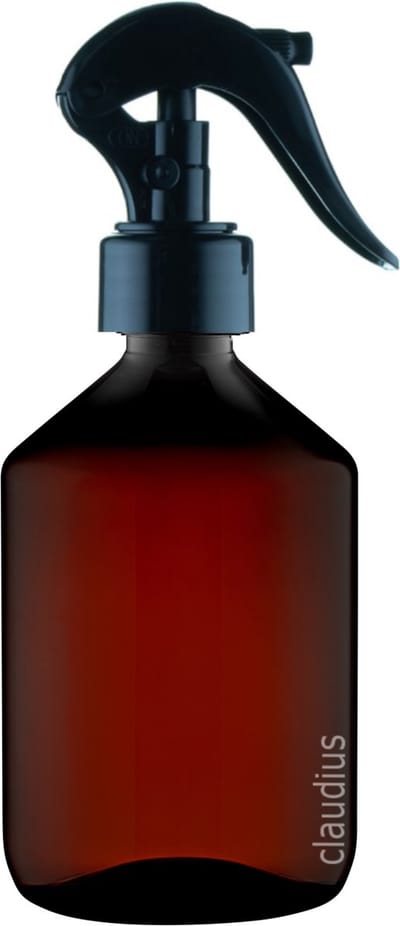 Lege Plastic Fles Apothekersfles 500 ml PET Amber bruin - met luxe verstuiverdop - set van 10 stuks - navulbaar - leeg