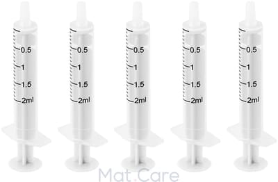 Mat Care spuit - spuiten - doseerspuit zonder naald - injectiespuit 2ml set 5 stuks