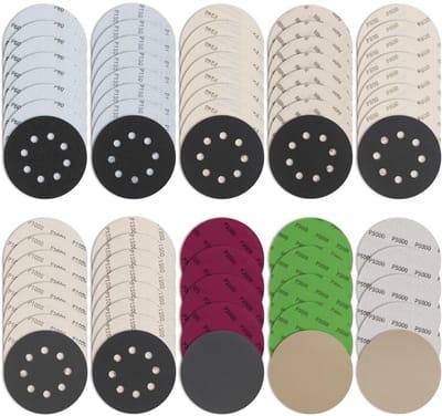 Dailygoods- Schuurpapier Set 125mm - 71 Stuks - Ronde Schuurdiscs - Grit 60/150/240/400/800/1000/1500/2000/3000/5000 - Waterdicht - Eccentrische Schuurmachine