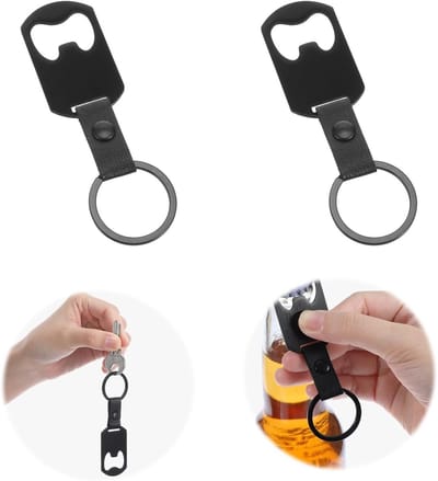 2pcs Flesopener Sleutelhanger - Bier Flesopener - RVS Flesopener voor Bierblikken, Keuken, Bar, Restaurant