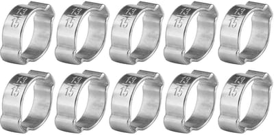 Dailygoods- Slangklemmen 10 Stuks - Verstelbaar - Roestvrij Staal - Slangklemmen Assortiment - Drukbestendig - Corrosiebestendig - Slangklem