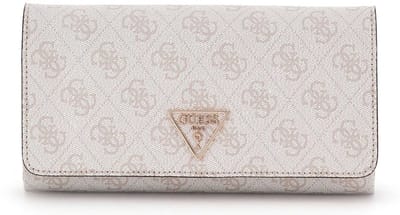 GUESS Schoudertas Noelle Xbody Flap Organizer Bone Logo Beige