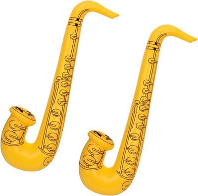 Opblaasbare Muziekinstrumenten Set - Saxofoon & Gitaar Speelgoed voor Feestjes