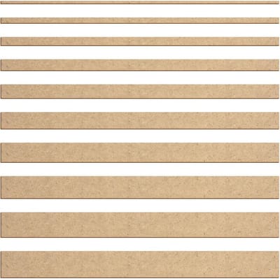 MDF HDF lijsten - Hout strips - Houtbewerking knutselen - Lasersnijden nauwkeurig - 100 cm lang - Onbehandeld