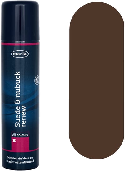 Marla - Suède en Nubuck Vernieuwer - Flacon - Donker Bruin