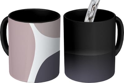 Magische Mok - Foto op Warmte Mokken - Koffiemok - Pastel - Design - Minimalisme - Magic Mok - Beker - 350 ML - Theemok