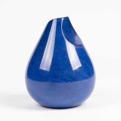 Natuursteen Teardrop Urn Groot 2,5 liter Blauw - Urn voor Menselijke As - Crematie Urn voor As Volwassenen
