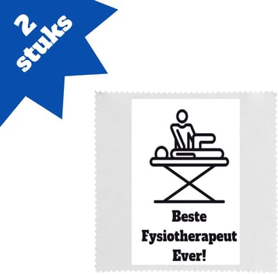 Akyol - beste fysiotherapeut brillendoekjes - Beste fysiotherapeut - therapeut - cadeau - 17,8 bij 17,8 cm - 2 stuks