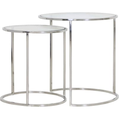 Light & Living - Bijzettafel DUARTE - Ø50x52cm - Zilver - Set van 2