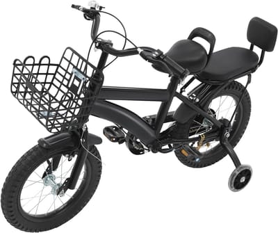 14 inch Kinderfiets met Zijwieltjes, Mandje en Terugtraprem voor Jongens en Meisjes