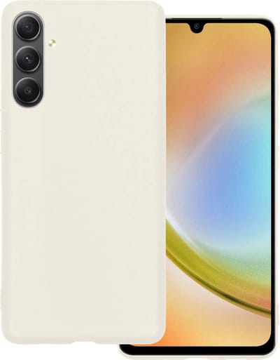 Hoesje Geschikt voor Samsung Galaxy A34 - Sterk & Shockproof - Hoes Cover - Siliconen Case - Wit