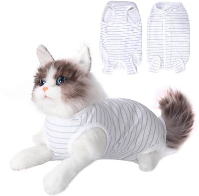 MTTProducts - Recovery Suit voor Katten - E-Collar Alternatief - Geschikt voor Abdominale Wonden - Maat M - Professioneel Herstelpak - Ideaal voor Katt...
